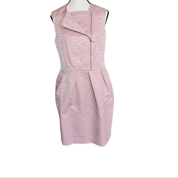 Ports international blush pink midi dress modest and classy fully lined size 8 - Picture 4 of 11